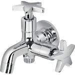 Evita Two Way Bib Cock with Wall Flange,Faucets-Taps